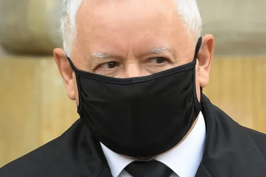 PiS leider Jaroslaw Kaczynski in coronatijd sept 2020