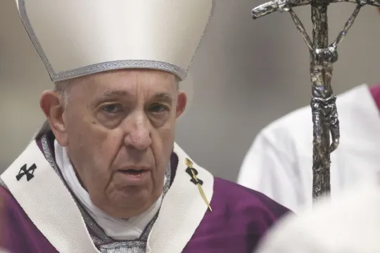 Paus Franciscus op 17 februari 2021
