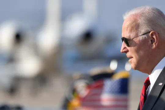 President Biden op de Joint Base Andrews in Maryland, 3 mei 2022.