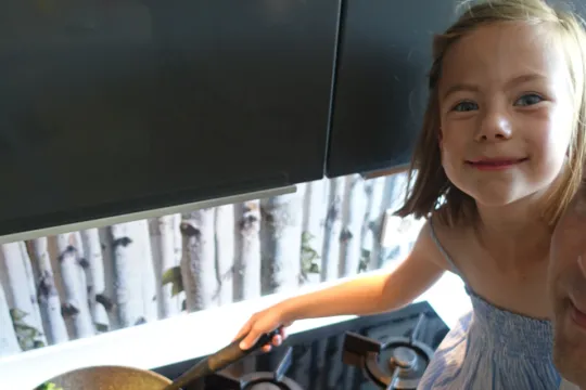 Vader Alex samen met dochter Aukje