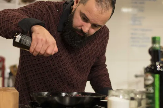 Ramon brugman in de keuken 