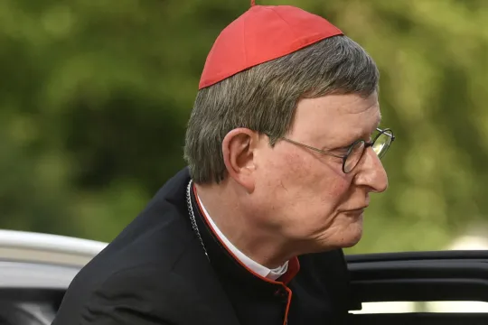 German Cardinal Rainer Maria Woelki arrives for a confimation mass at St Margarita church in Duesseldorf, western Germany on June 9, 2021. As it was announced on May 28, 2021, Pope Francis has ordered an investigation to find out if the archdiocese of Cologne covered up facts in the context of sexual assault against children. 