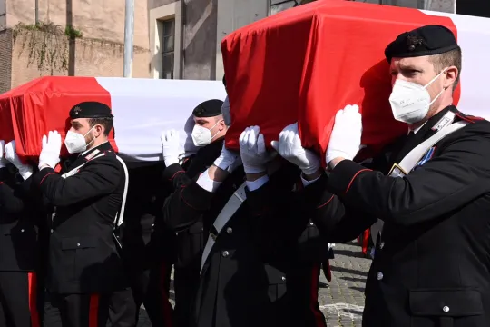 Carabinieri staatsbegrafenis Rome