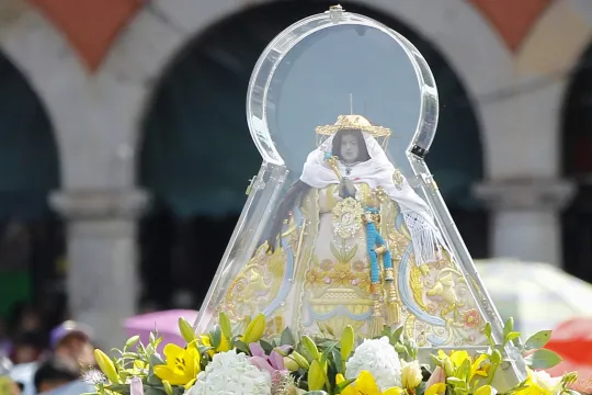 Parishioners take part in the pilgrimage of the Virgin of Zapopan, in the state of Jalisco, Mexico, 12 October 2022. Every 12 October in the Mexican state of Jalisco, the pilgrimage is held in honor of the Virgin of Zapopan, which was declared Intangible Cultural Heritage of Humanity by Unesco in 2018. EPA/Francisco Guasco