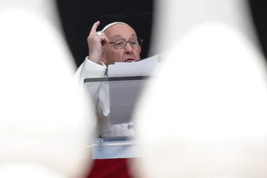 Pope Francis during the Regina Caeli prayer in St. Peter's Square, Vatican City, 21 May 2023. EPA/GIUSEPPE LAMI