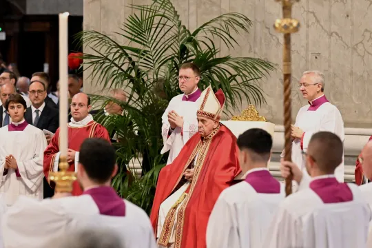 Pope Francis leads a mass for the Solemnity of Saints Peter and Paul at St Peter's basilica on June 29, 2023. Vincenzo PINTO / AFP