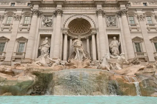 A general view shows the Trevi fountain on the day of its reopening after renovation works in Rome, on December 22, 2024. Alberto PIZZOLI / AFP