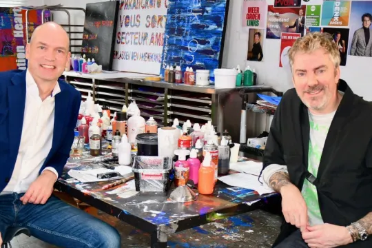 Gert-Jan Segers en Ruud de Wild in het atelier