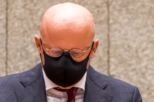 Ferdinand Grapperhaus, minister van Justitie en Veiligheid, in de Tweede Kamer tijdens het wekelijks vragenuur. ANP LEX VAN LIESHOUT