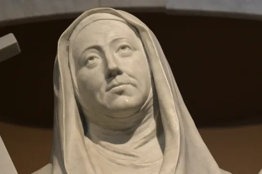 A detail of the mausoleum of Blessed Maria Antonia de San Jose, also known as Mama Antula, is pictured at the Basilica Nuestra Señora de la Piedad in Buenos Aires on February 6, 2024. Blessed Mama Antula, about to be consecrated a saint by the Catholic Church, is considered the first defender of human rights in Argentina during the Spanish colonial viceroyalty of the Rio de la Plata, according to her biographers. JUAN MABROMATA / AFP