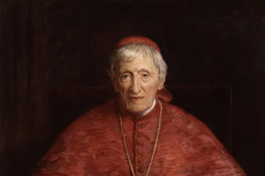 Detail van portret van kardinaal John Henry Newman (1881) door Sir John Everett Millais. 