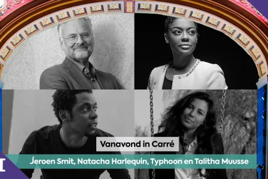Natacha Harlequin, Jeroen Smit, Talitha Muusse en Typhoon. 