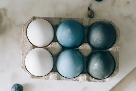 paaseieren verven met natuurlijk materiaal