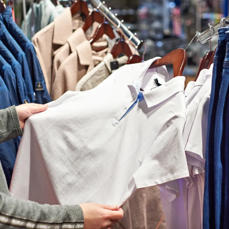 Keuringsdienst van waarde - Witte polo in winkel