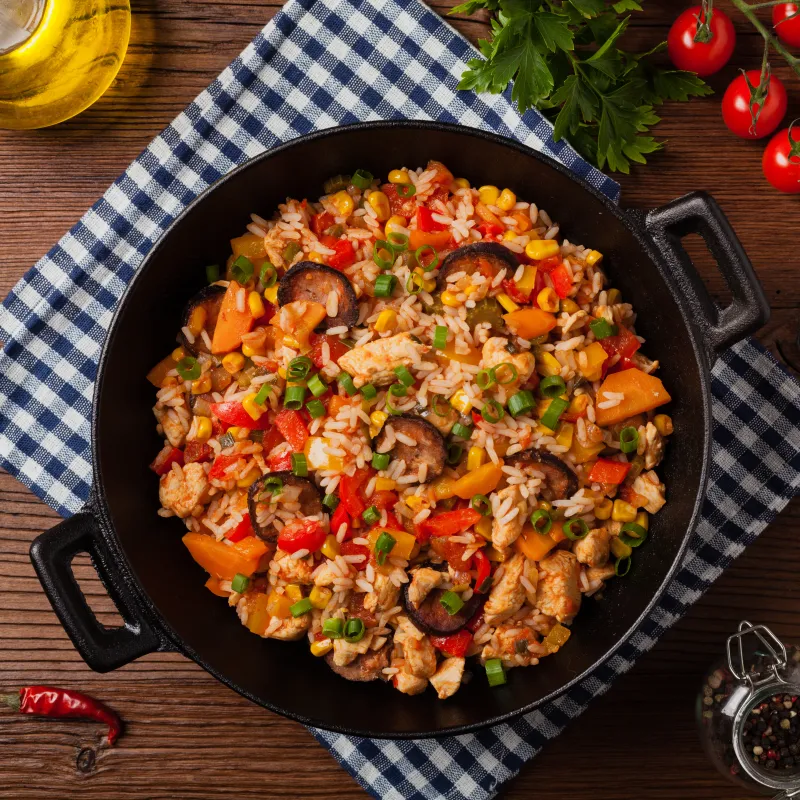 eenpansgerechten rijst jambalaya