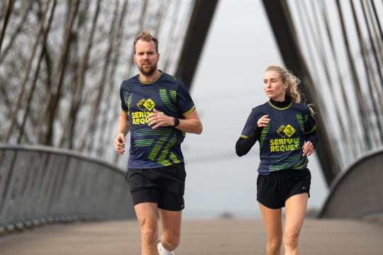 Wijnand Speelman en Jamie Reuter aan het hardlopen
