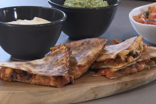 Vegetarische quesadilla BinnensteBuiten Vegetarische quesadilla
