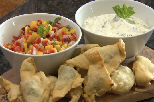 Vegetarische samosa BinnensteBuiten Vegetarische samosa BinnensteBuiten
