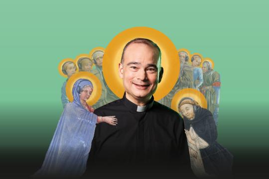 banner heilige van de dag