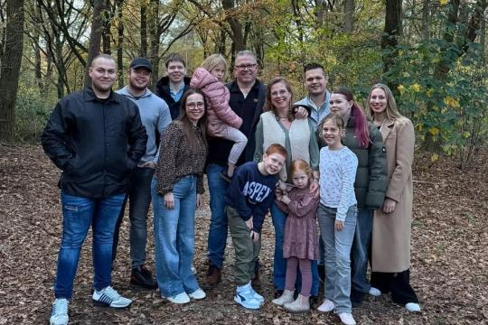 Familie Kraan in het bos