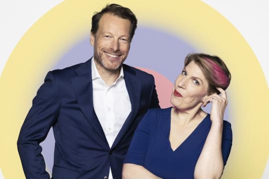 Man en vrouw lachend