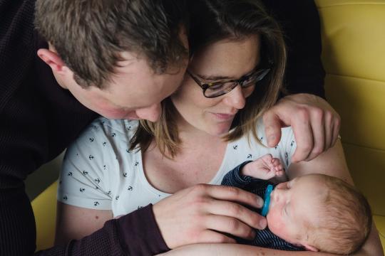 Roos Brouwer met haar man en zoontje Roos Brouwer met haar man en zoontje
