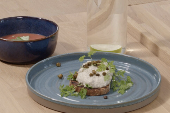 bietensoep makreelmousse binnenstebuiten