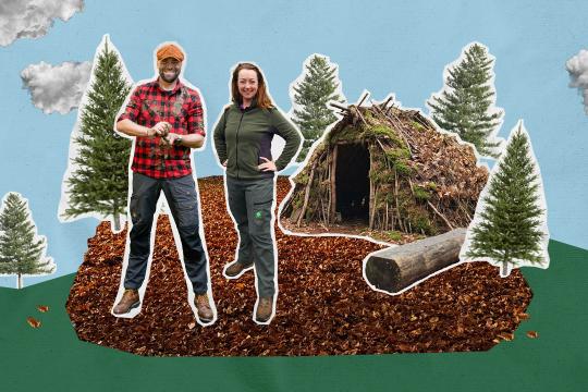 Takken sjouwen hutten bouwen