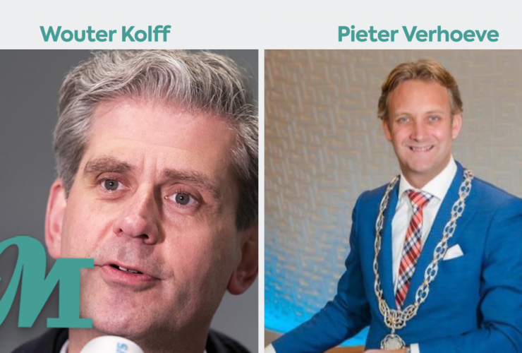 Burgemeesters Wouter Kolff en Pieter Verhoeve