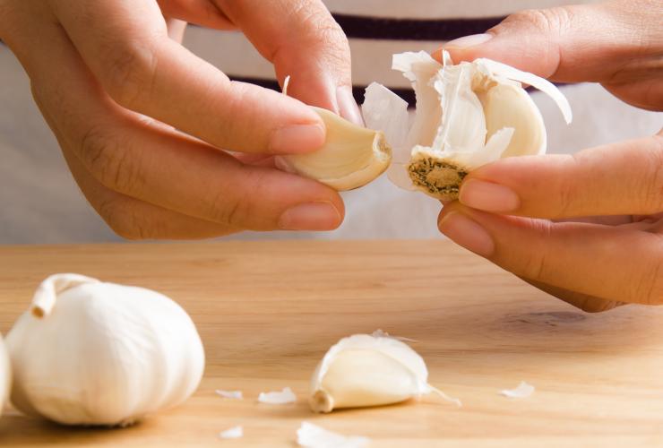 knoflookgeur knoflook van je vingers tips