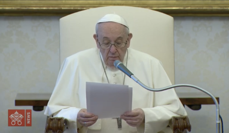 Paus Franciscus op 2 december 2020