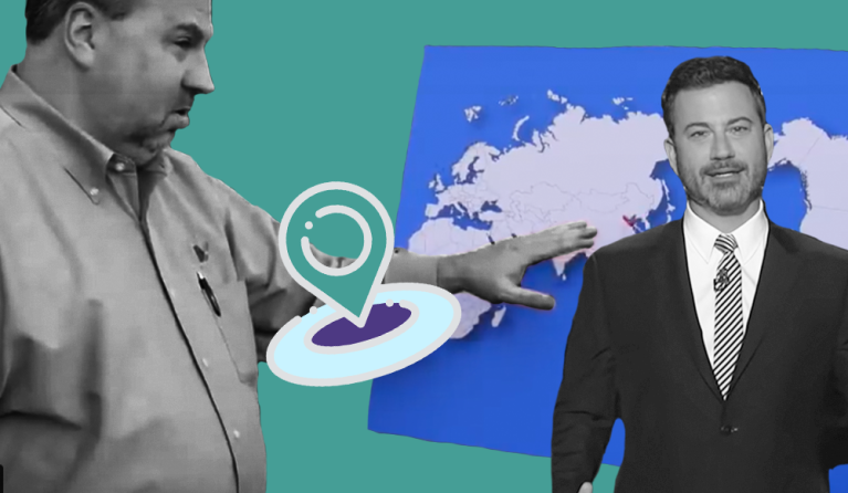 Man wijst verkeerde landen aan op wereldkaart