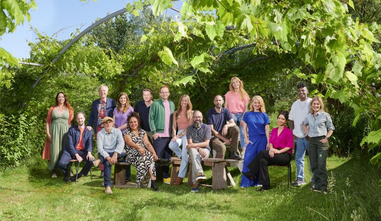 Groepsfoto van een groep mensen