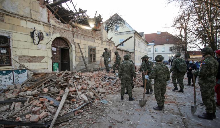Aardbeving Kroatië 29 december 2020 AFP