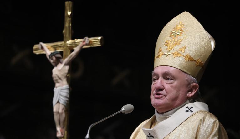 Metropolitan of Warsaw, Cardinal Kazimierz Nycz, during a solemn mass at the Cathedral of St. st. John the Baptist in Warsaw, Poland 25 December 2020. After the service, the metropolitan of Warsaw will meet the poor and homeless, for whom, as every year, a Christmas dinner was prepared in the parish of St. Barbara