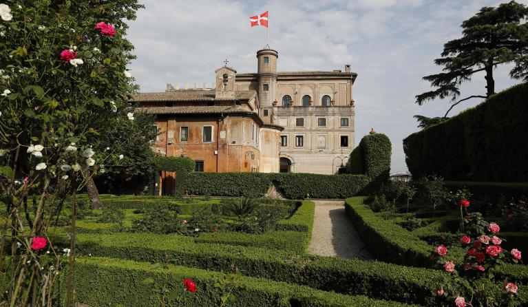  handout photo made available by the Press Office of the Order of Malta on 02 May 2018 shows the Knights of Malta Order's headquarters, the Villa Magistrale, in Rome, 02 May 2018. Fra' Giacomo Dalla Torre del Tempio di Sanguinetto was elected as the 80th Grand Master of the Sovereign Order of Malta by an elective body of 54 members in the conclave-style meeting earlier the same day, the order announced in a statement. The Maltese Knight's Order was founded in the 11th century as a Catholic Sovereign Militar