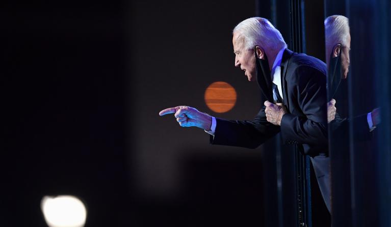 Joe Biden overwinningsspeech op 7 nov 2020 in Wilmington