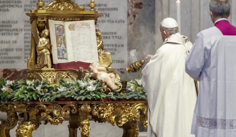 paus viert hoogfeest van epifanie op 6 januari 2021 (AFP)