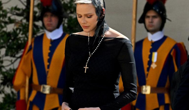 Prinses Charlène op de Hof van Damasus, 20 juli 2022