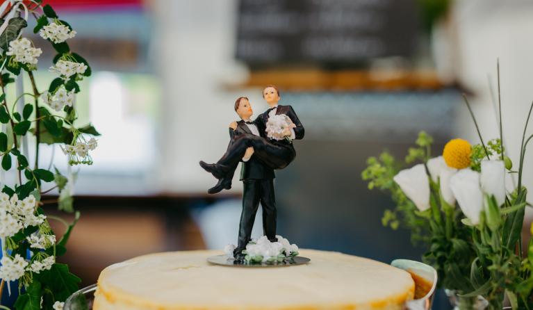 Let Love Rule bruidstaart twee mannen