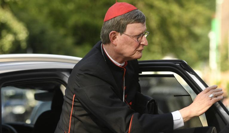 German Cardinal Rainer Maria Woelki arrives for a confimation mass at St Margarita church in Duesseldorf, western Germany on June 9, 2021. As it was announced on May 28, 2021, Pope Francis has ordered an investigation to find out if the archdiocese of Cologne covered up facts in the context of sexual assault against children. 