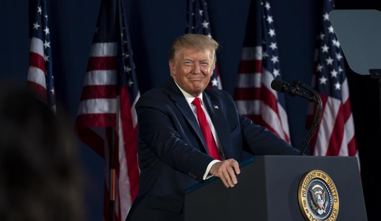 Trump bij Mt Rushmore