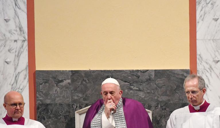 Hoestende Franciscus in Santa Sabina