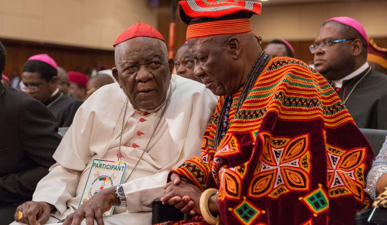 Kardinaal Christian Tumi van Kameroen (AFP).