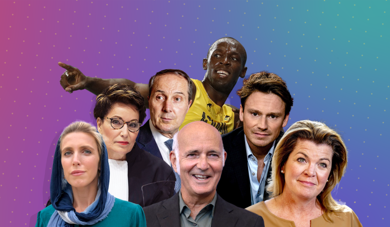 Foto van zes gasten van nieuw seizoen College Tour