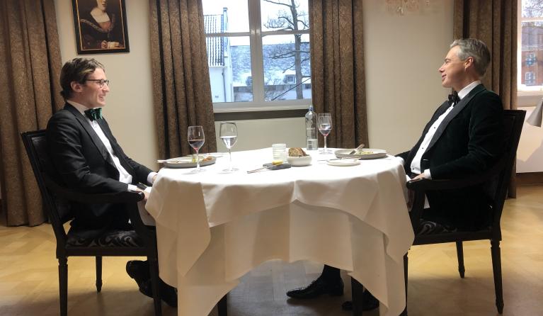 Menno en Melvin in tafel voor twee