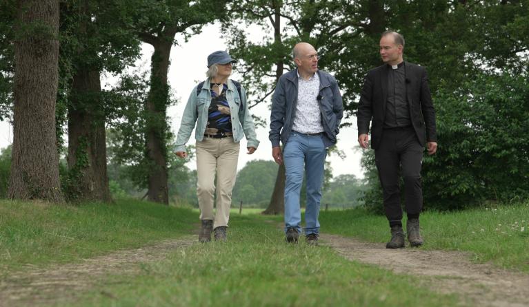 Roderick aan de wandel in Twente