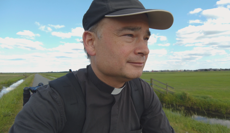 Roderick op de fiets