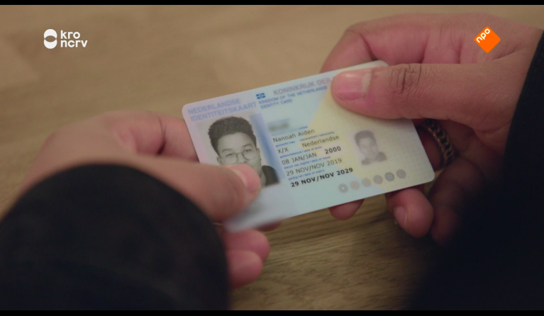 X op identiteitsbewijs