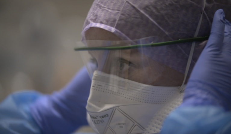 Schouder aan schouder banner